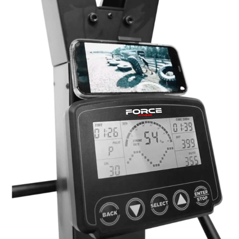 Force Fitness Ski Trainer S8 & Base — side view