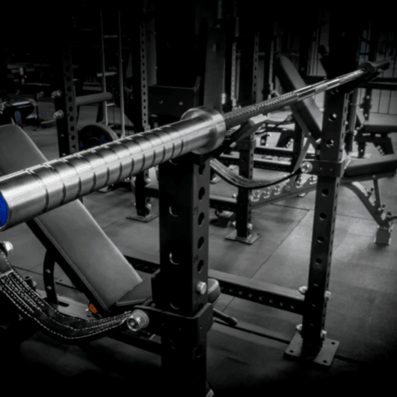 Force Fitness Titanium Black Zinc Olympic Barbell - 2000lb — in use