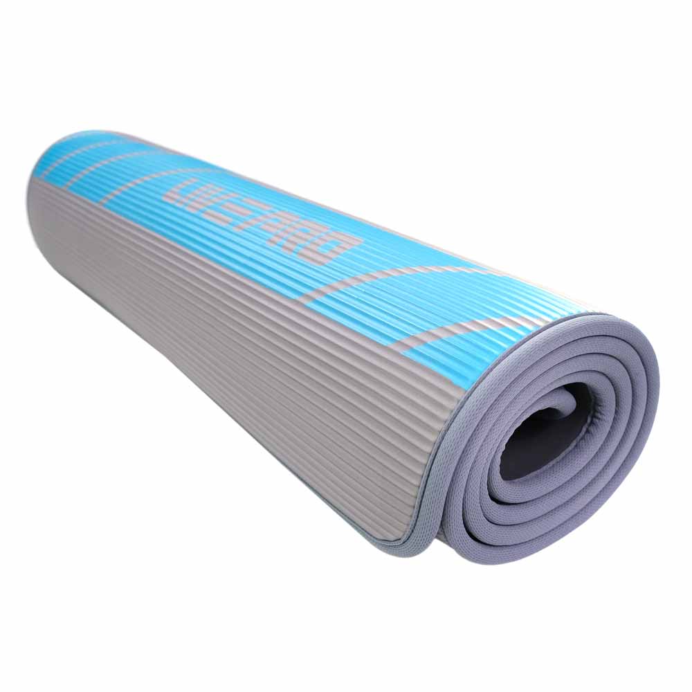 LivePro LivePro Nbr Workout Mat – 10mm High Density Foam – Blue & Grey — close-up of the frame