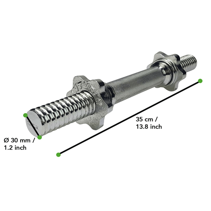 Tunturi 10kg Dumbbell Set - 1 Bar — alternative angle