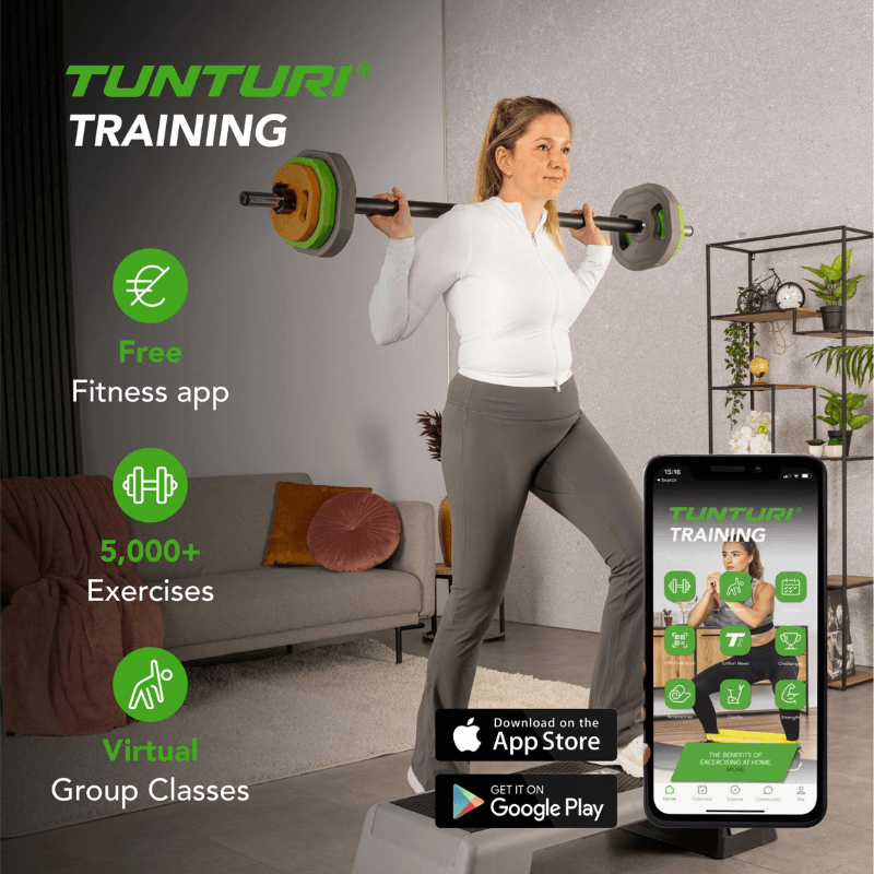 Tunturi Aerobic Pump Set - 20 KG - Rubber — alternative angle