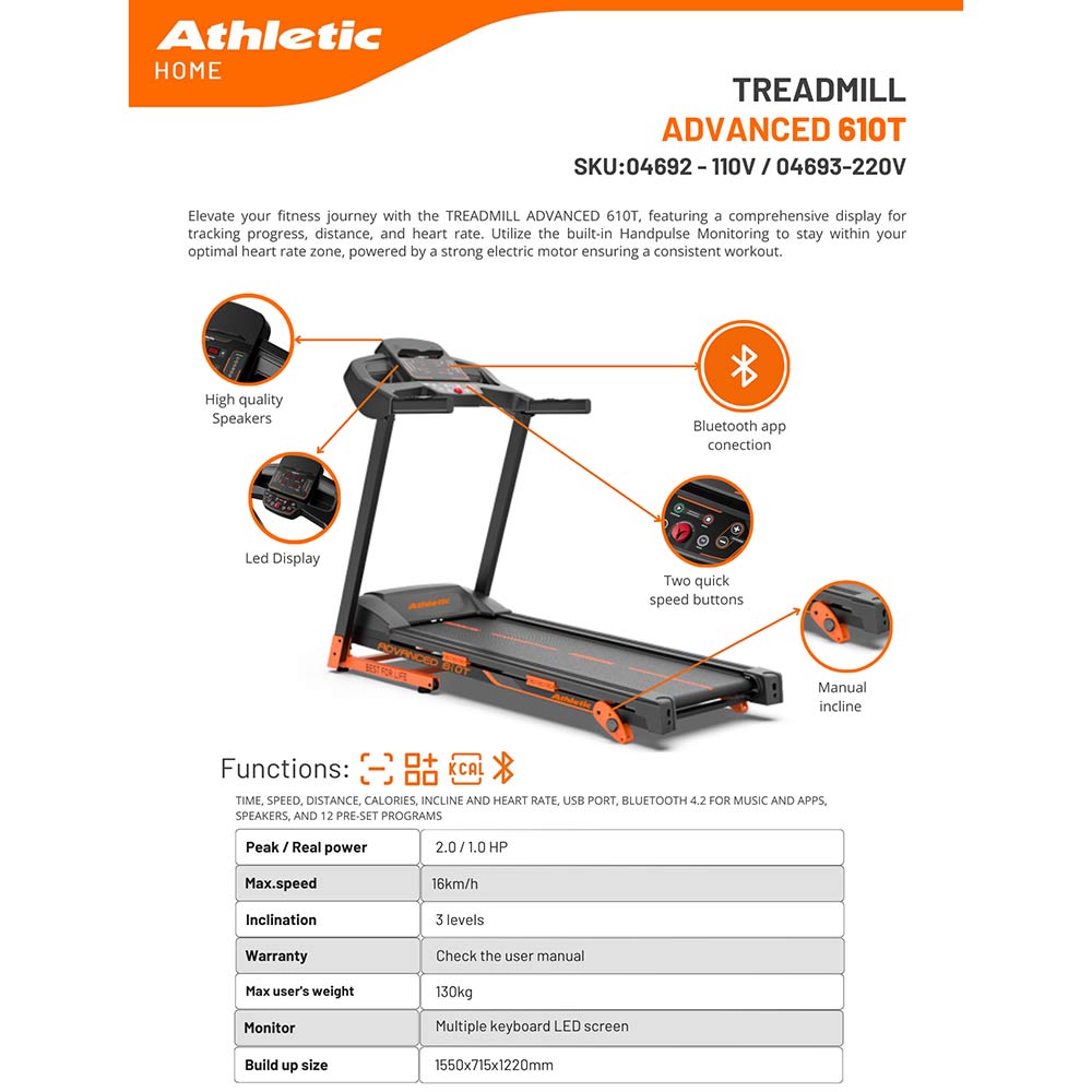610T Plus-Treadmill Advanced — close-up of the frame