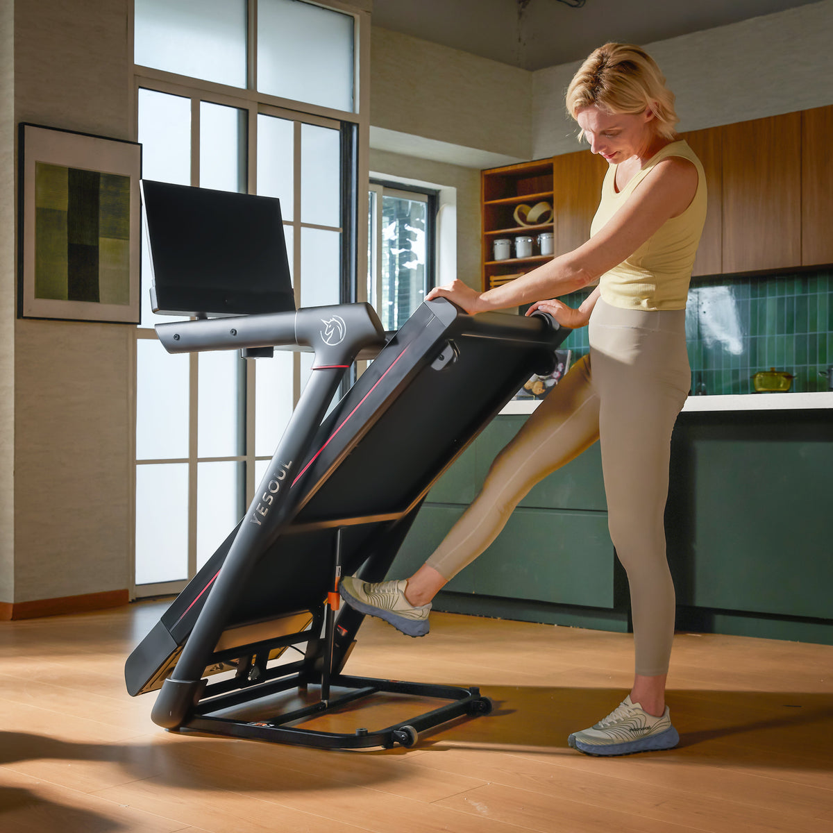 T3 Plus Smart Treadmill — rear view