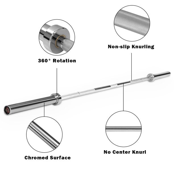 Olympic Squat & Deadlift Bar - 1000lb — side view