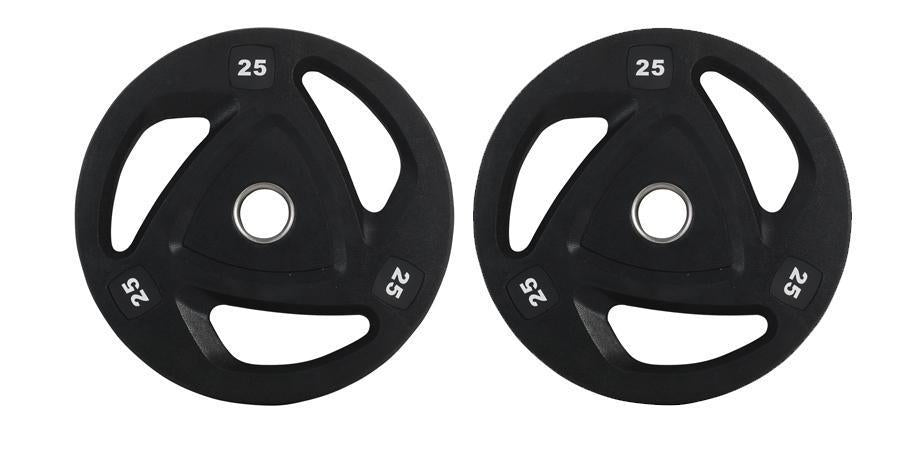 50kg Rubber Covered Olympic Weight Plates — weight plate available from Gym Machines South Africa