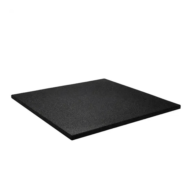Heavy Duty 15mm Rubber Gym Flooring - Black — in use
