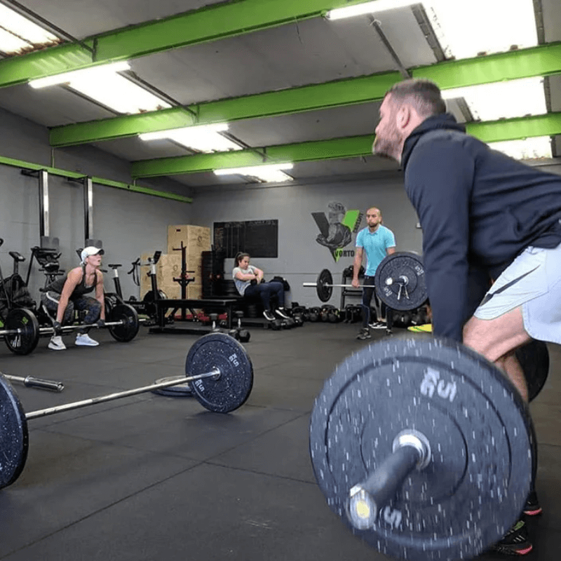 Heavy Duty 15mm Rubber Gym Flooring - Black — close-up of the frame