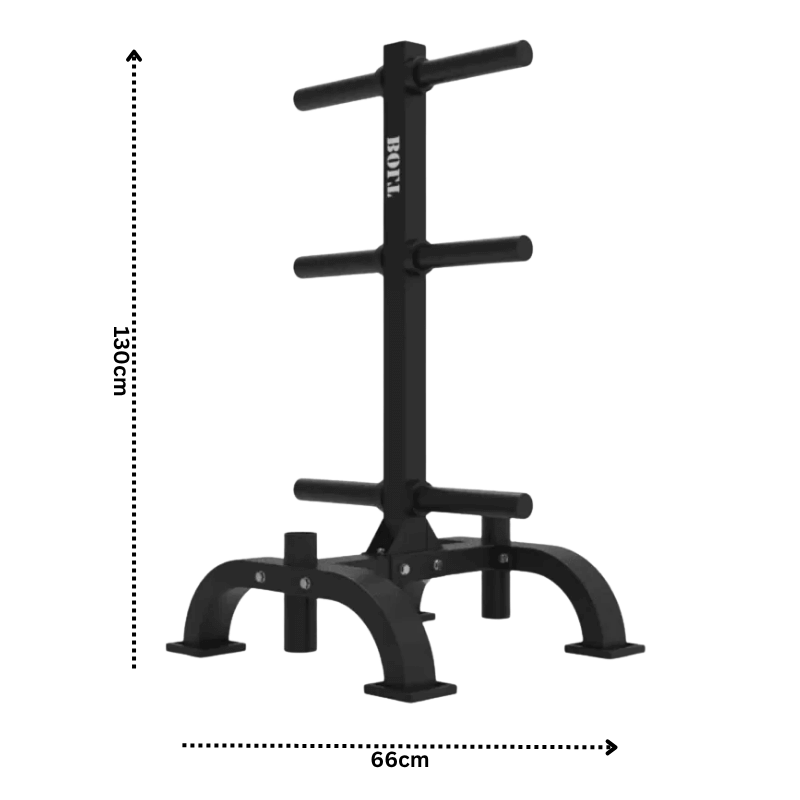 Force Fitness Olympic Weight Plate & Barbell Storage Rack — alternative angle
