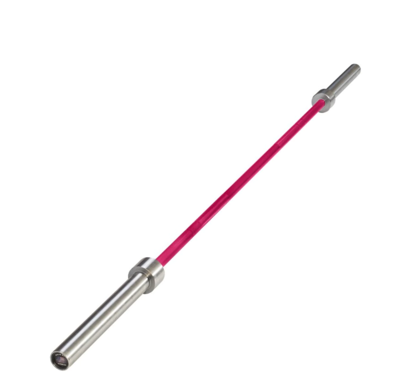 Women CrossFit Olympic Bar - 1.8M (Pink & Black) — barbell available from Gym Machines South Africa