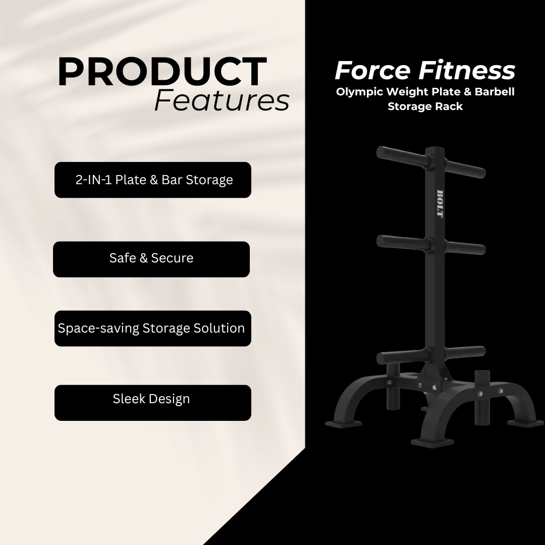 Force Fitness Olympic Weight Plate & Barbell Storage Rack — close-up of the frame