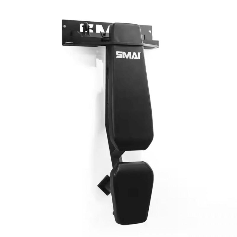 Bench & Rower Wall Hanger Storage — alternative angle