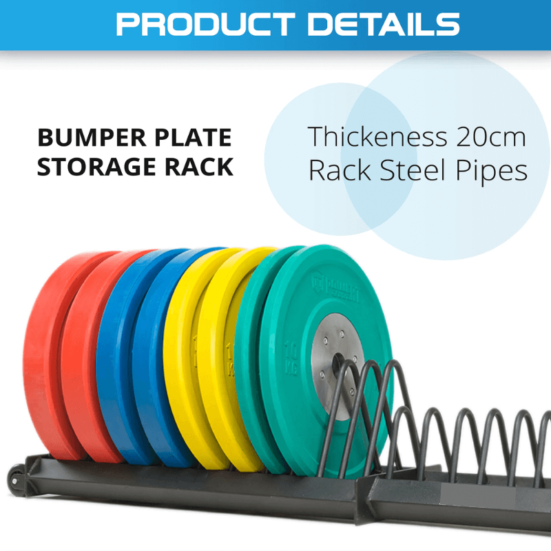 Weight & Bumper Plate Storage Trolley Rack — detail view