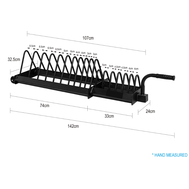 Weight & Bumper Plate Storage Trolley Rack — in use