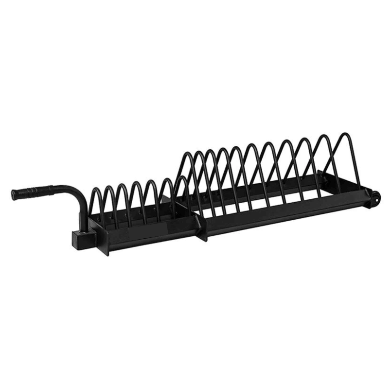 Weight & Bumper Plate Storage Trolley Rack — rack available from Gym Machines South Africa