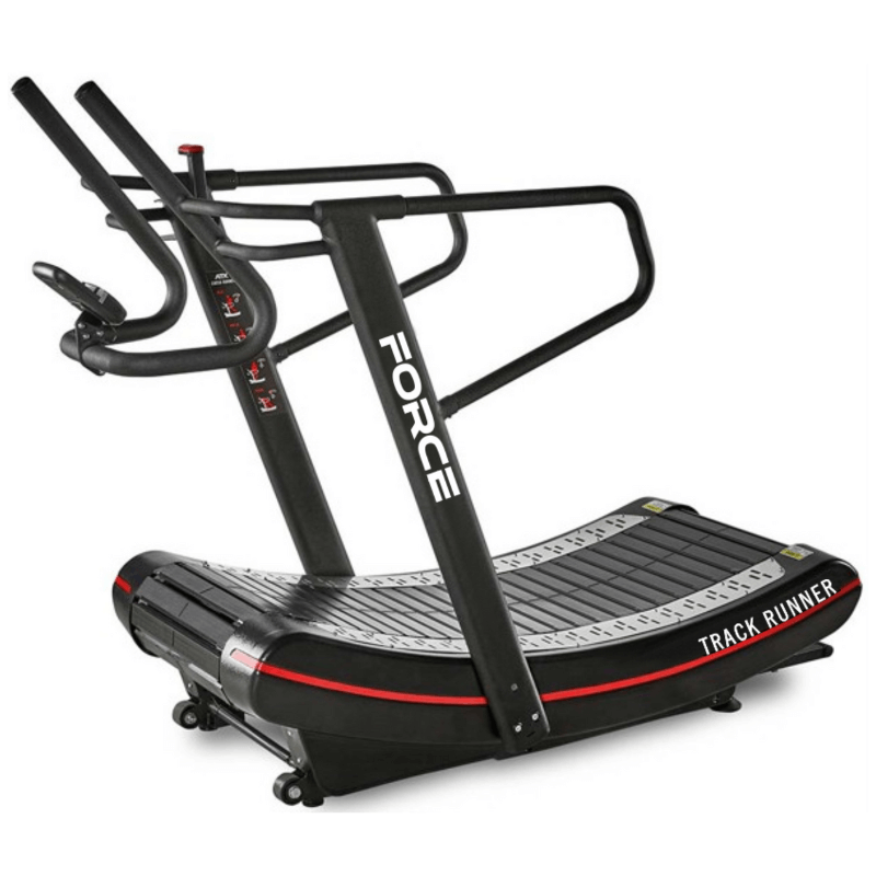 Force Fitness Track Runner Curve Treadmill — close-up of the frame