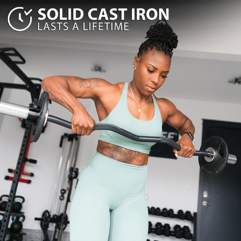 Olympic Cast Iron Weight Plates — side view
