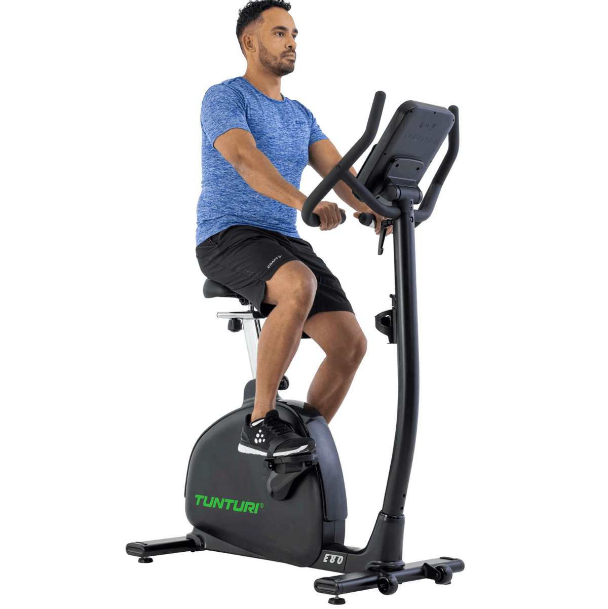 Tunturi Signature E80 Exercise Bike — close-up of the frame
