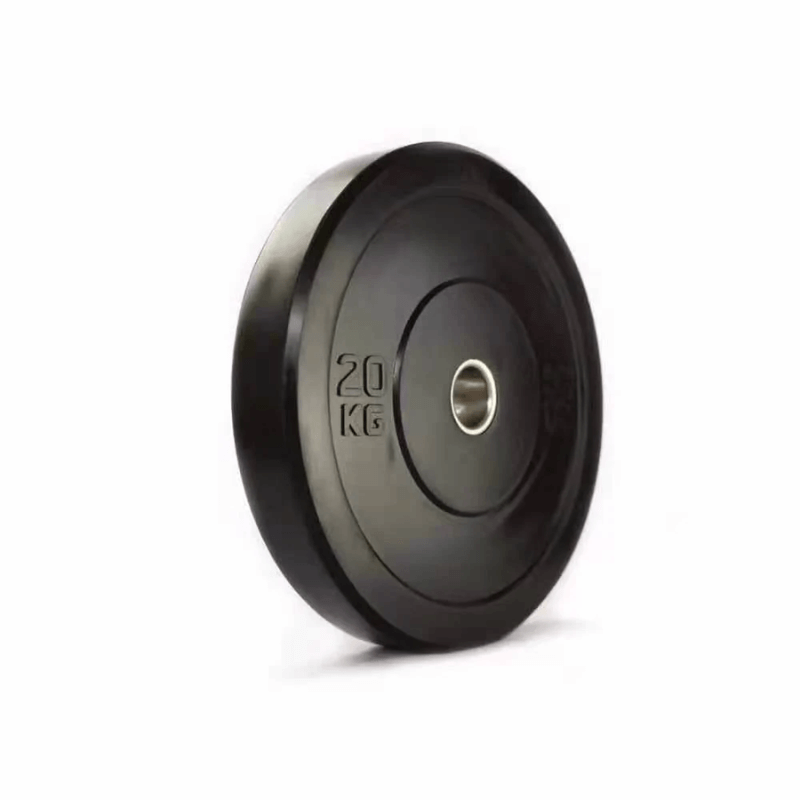 Elite All Black Bumper Plates — rear view