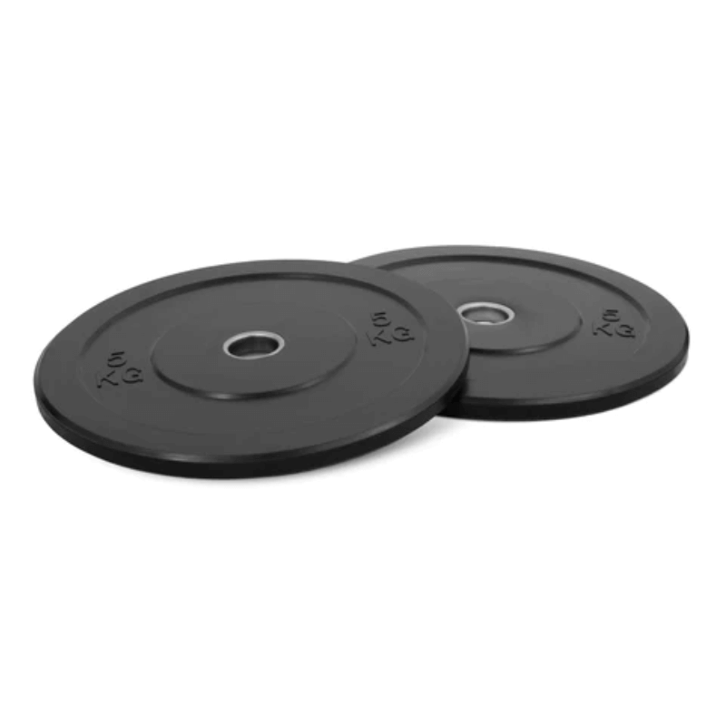 Elite All Black Bumper Plates — in use