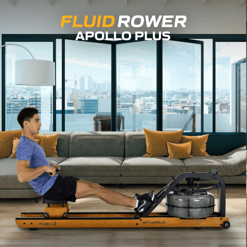 Apollo Plus Commercial Water Rower — rear view