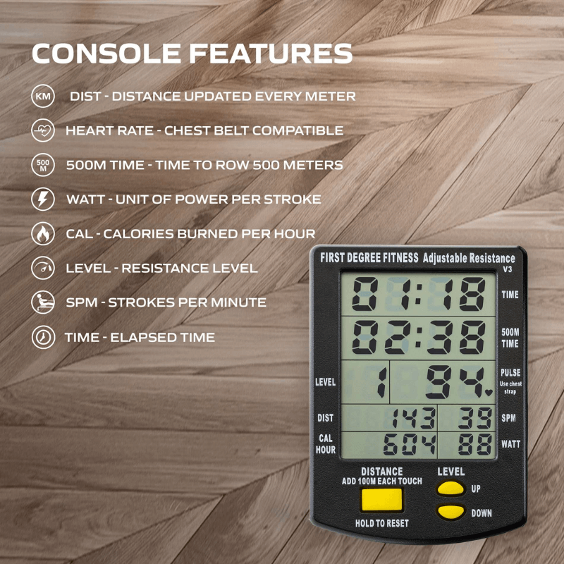 Apollo Plus Commercial Water Rower — alternative angle