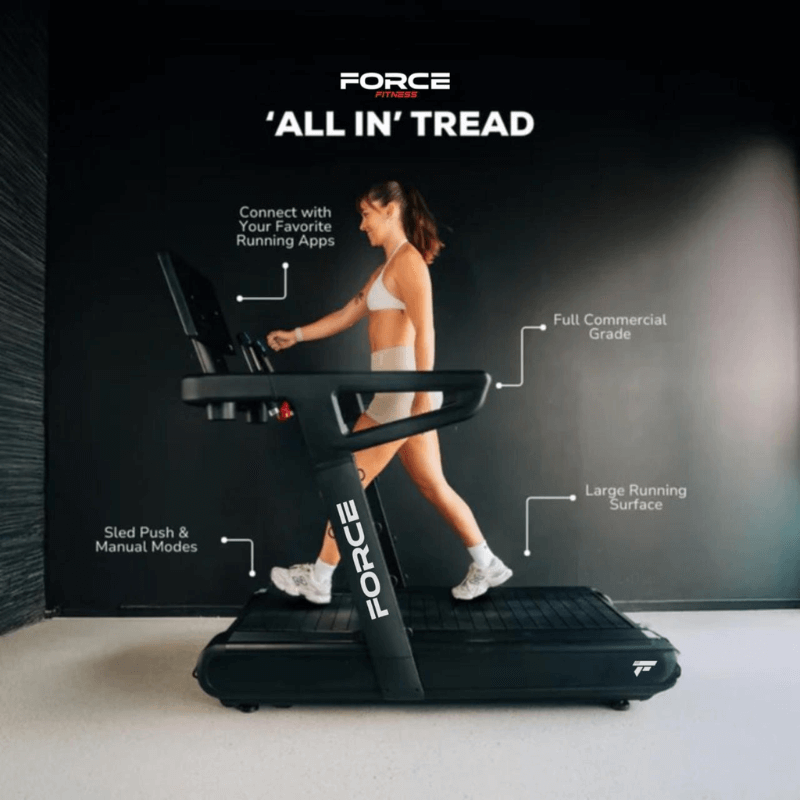 Force Fitness All-In Tread Run Pro — in use