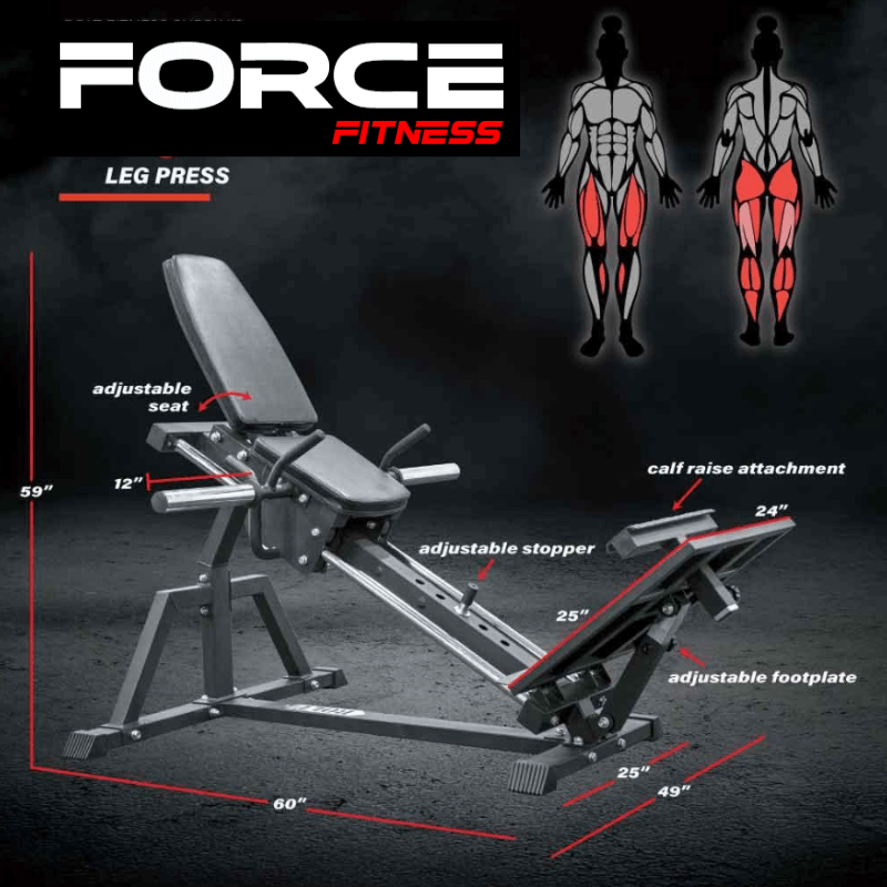 Force Fitness Compact Leg Press — in use