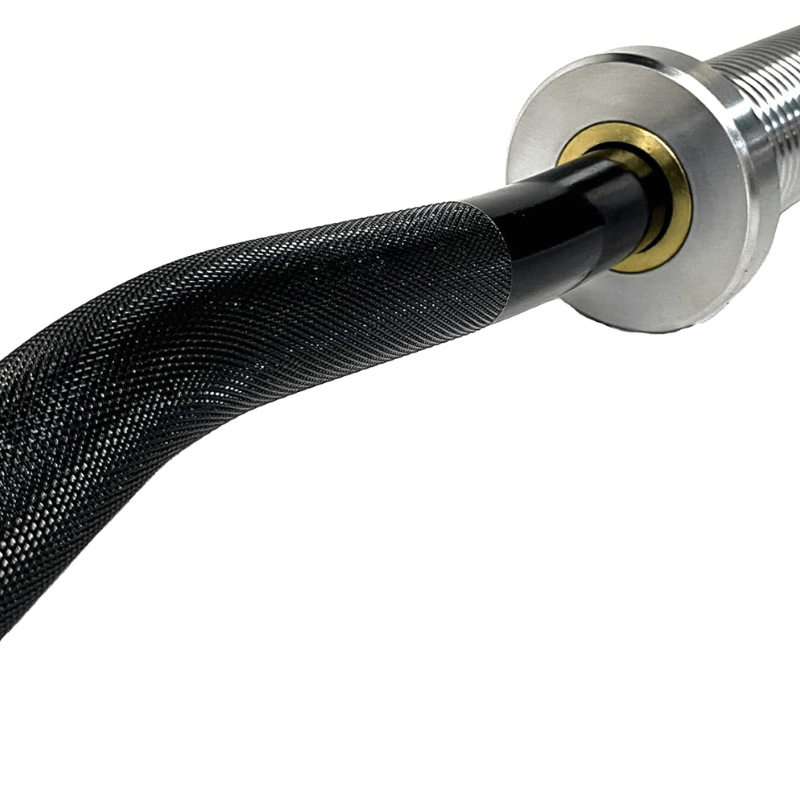 Force Fitness Curling Bar - Black Zinc — side view