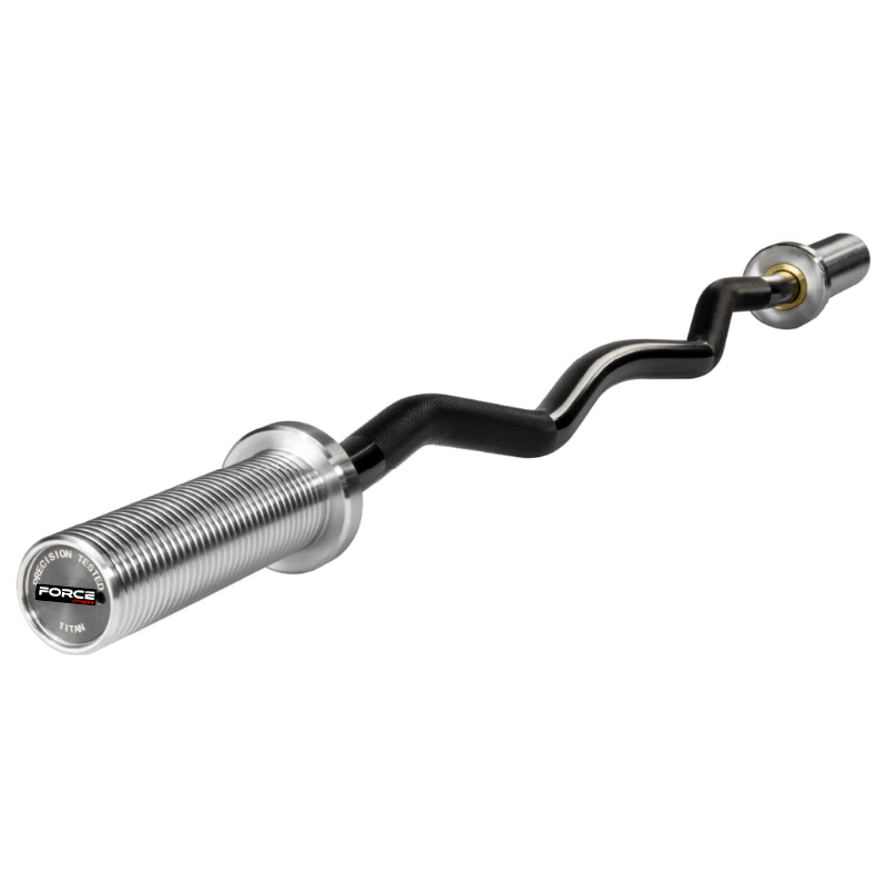 Force Fitness Curling Bar - Black Zinc — barbell available from Gym Machines South Africa