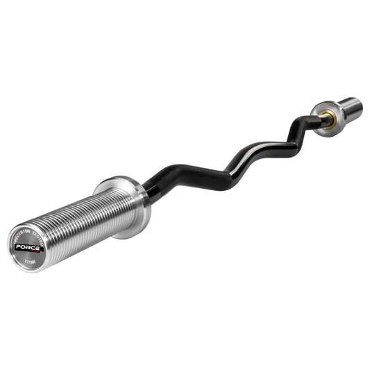 Force Fitness Curling Bar - Black Zinc — barbell available from Gym Machines South Africa