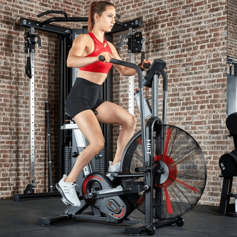 Force Fitness HIIT Air Bike — close-up of the frame