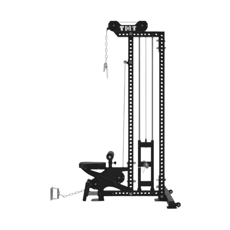 Force Fitness Lp10 Plate Loaded Lat Pulldown & Low Row Combo — rear view