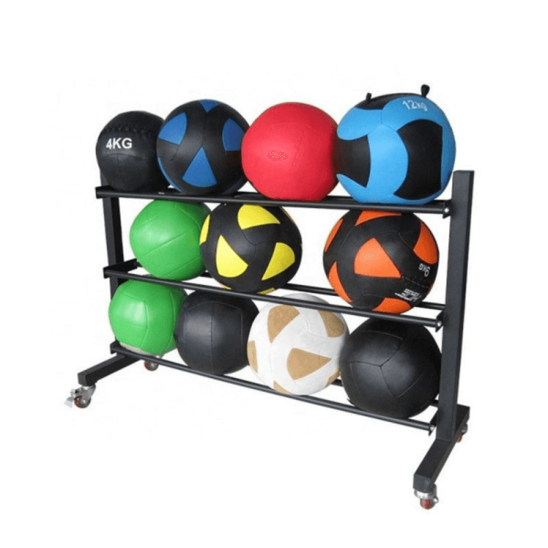 Force Fitness Portable Wall Ball / Medicine Ball Storage Rack — close-up of the frame