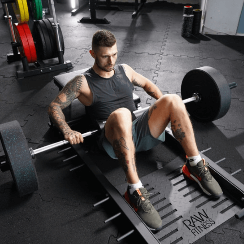 Force Fitness Pro All-in-One Hip Thruster Nordic Curl Combo — close-up of the frame
