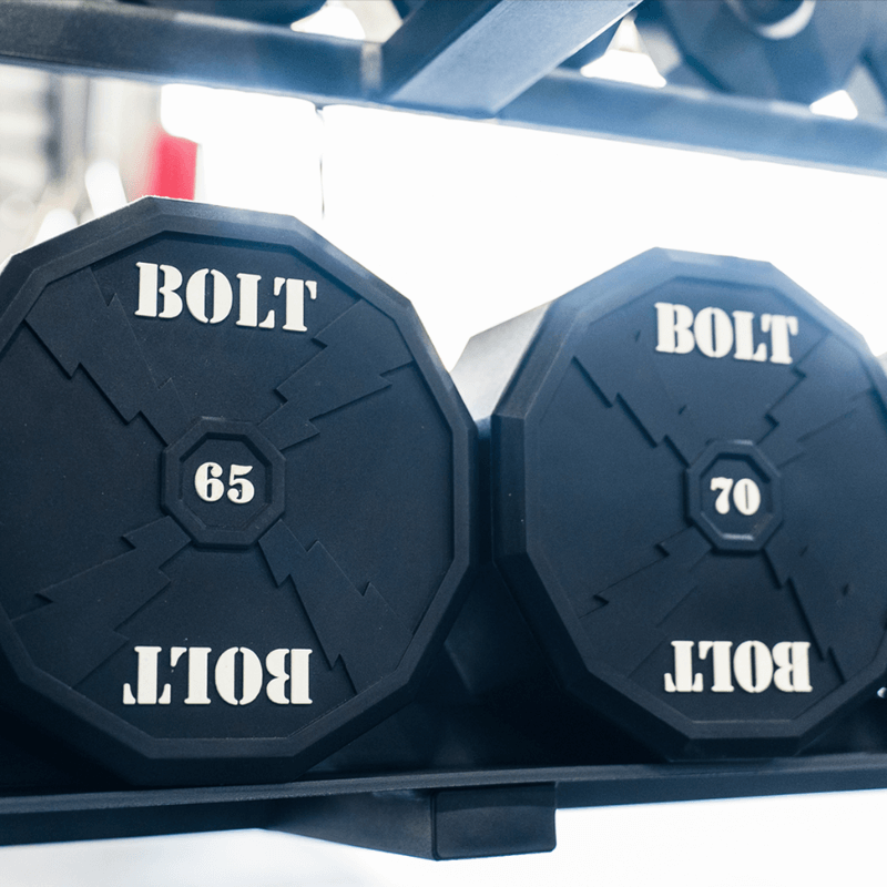 Force Fitness Pro Urethane Full Dumbbell Set + Rack — alternative angle