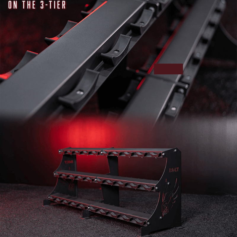 Force Fitness Pro Urethane Full Dumbbell Set + Rack — detail view