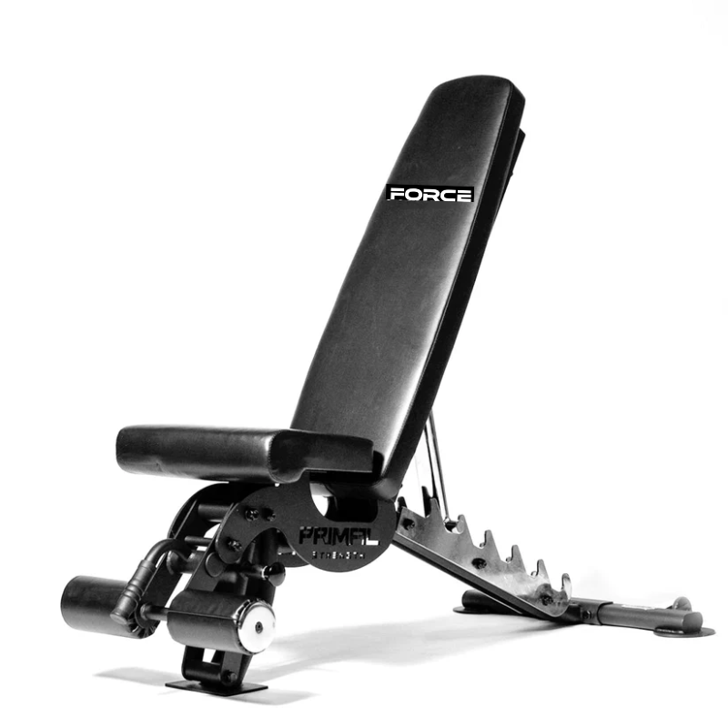Force Fitness Pro Series Adjustable Bench + Foot Support — bench available from Gym Machines South Africa