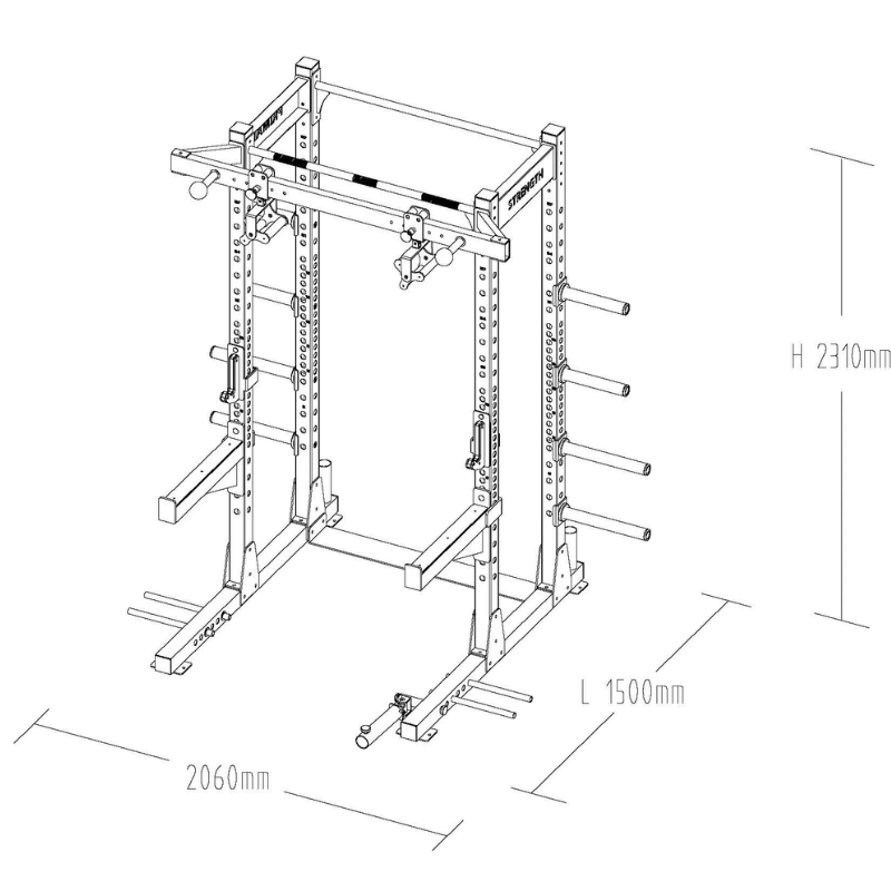 Force Fitness Elite Series Half Rack — in use