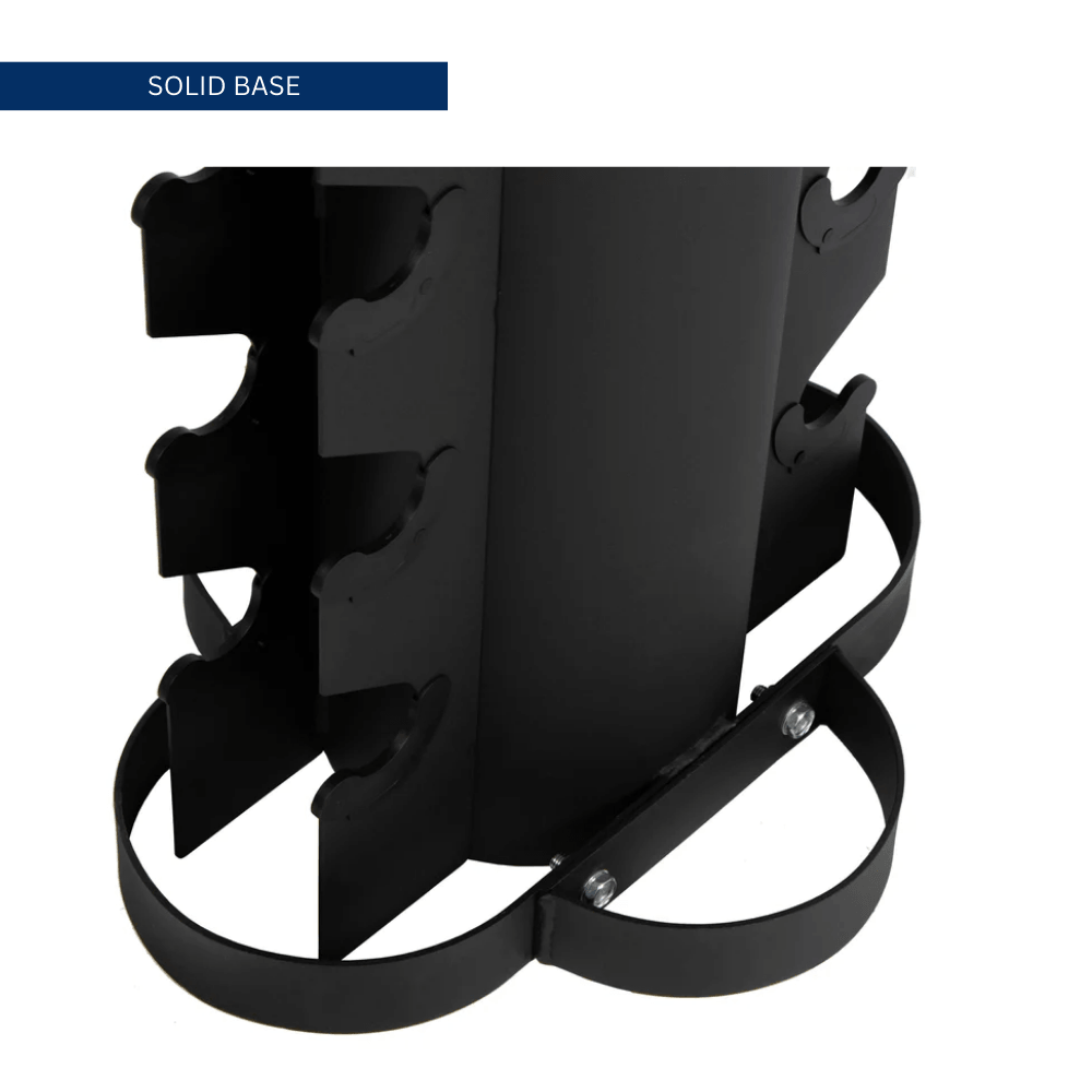Force Fitness 1-10kg Rubber Hex Dumbbell Set + Rack — close-up of the frame