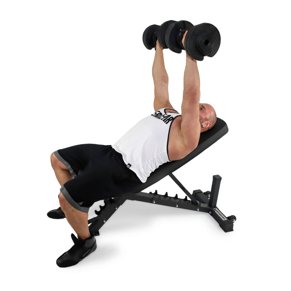 Force Fitness Deluxe Commercial Adjustable Bench — side view