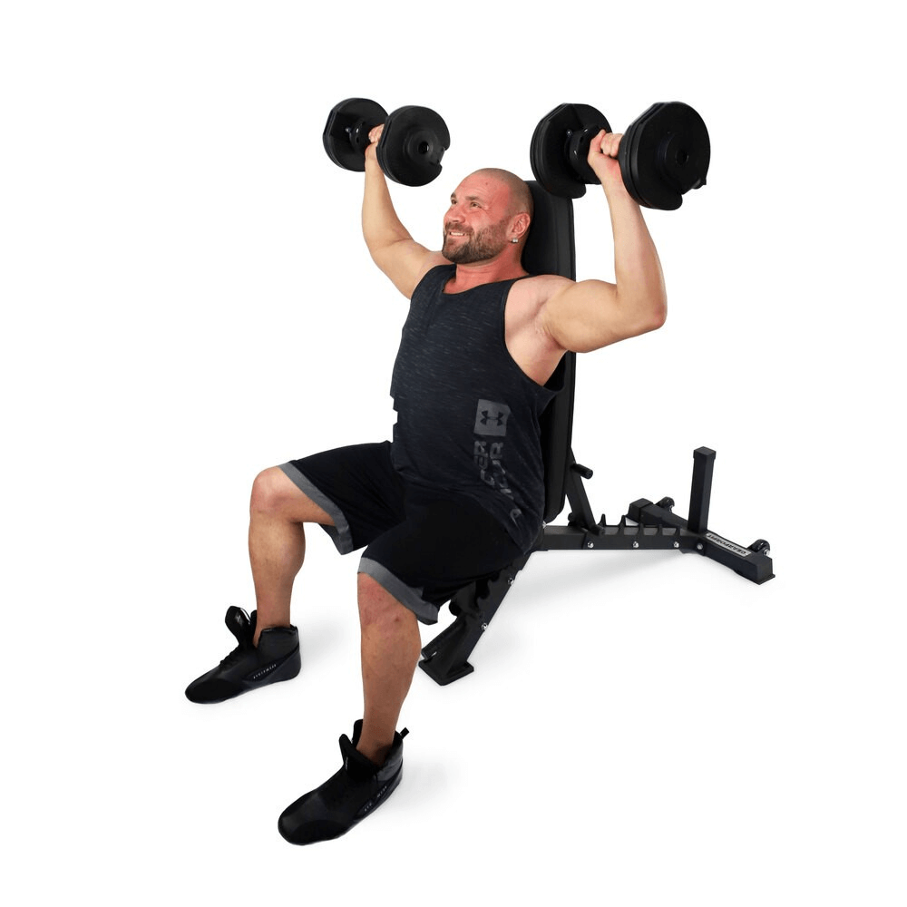 Force Fitness Deluxe Commercial Adjustable Bench — in use