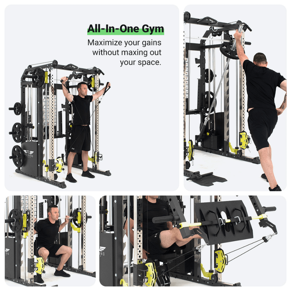 Force Fitness G6s Smith & Cable Crossover Multi-Gym — rear view