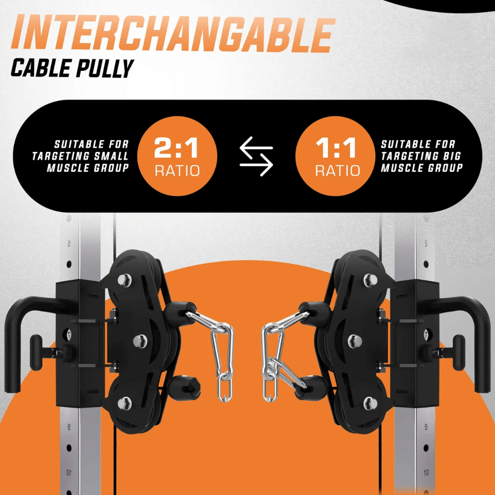 Force Fitness G6s Smith & Cable Crossover Multi-Gym — close-up of the frame