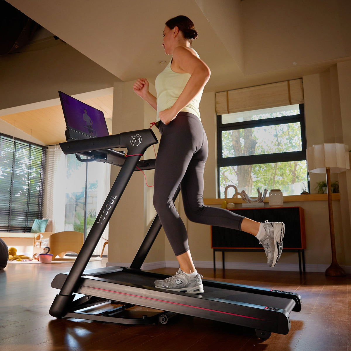 T3 Plus Smart Treadmill — in use