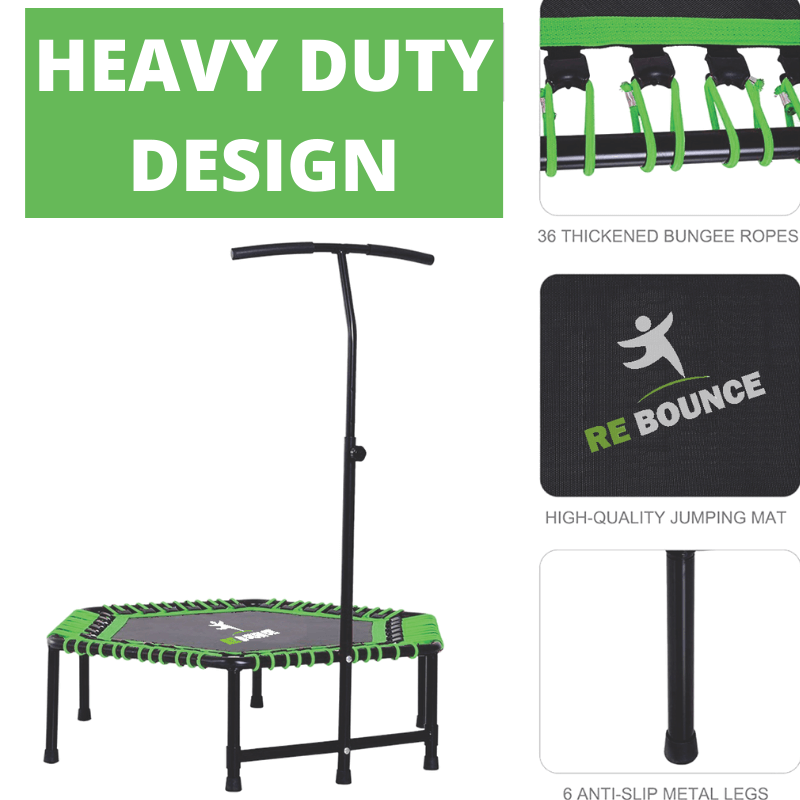 Hex Fitness Hex Fitness Rebounder & Trampoline - Khloe Green — in use