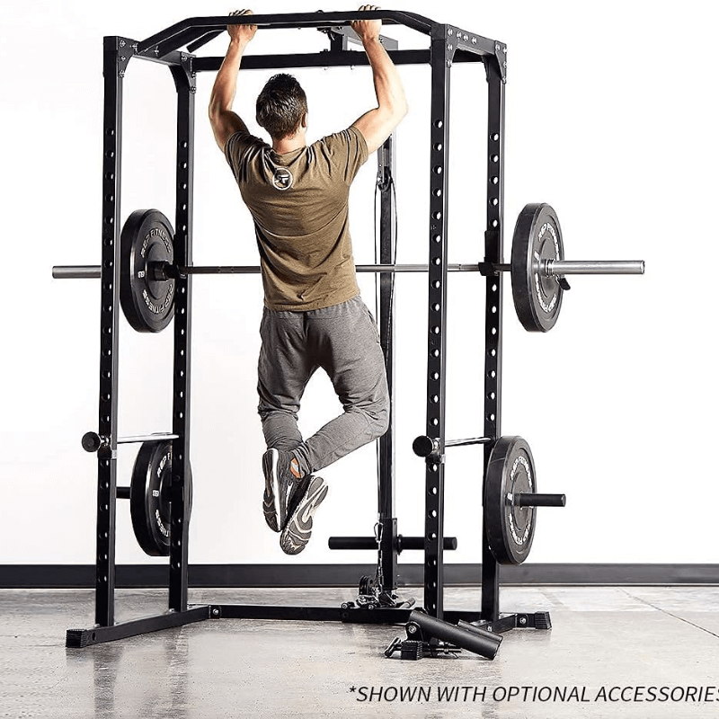 Power Rack & Lat Pull Down Combo — close-up of the frame