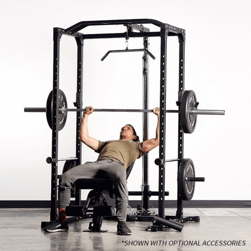 Power Rack & Lat Pull Down Combo — alternative angle