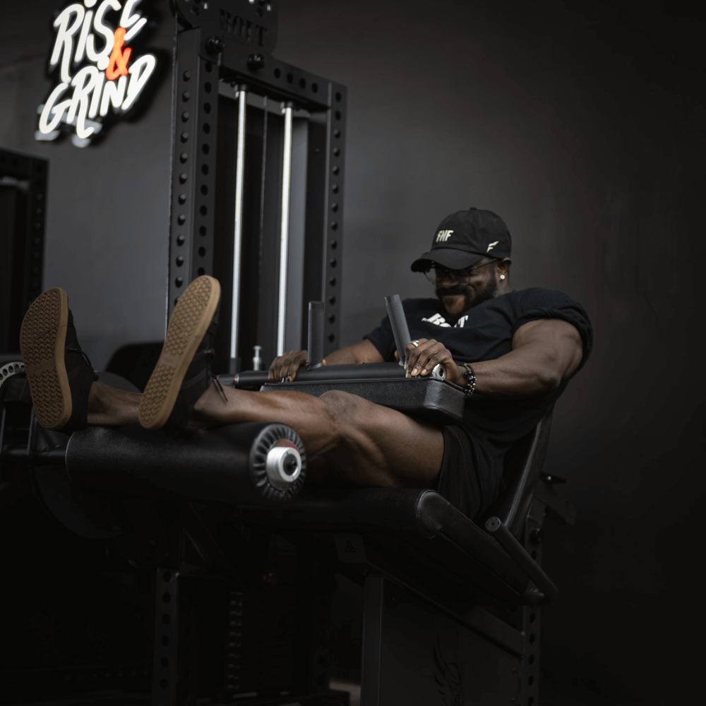 Force Fitness Adjustable Leg Extension & Leg Curl Combo — close-up of the frame