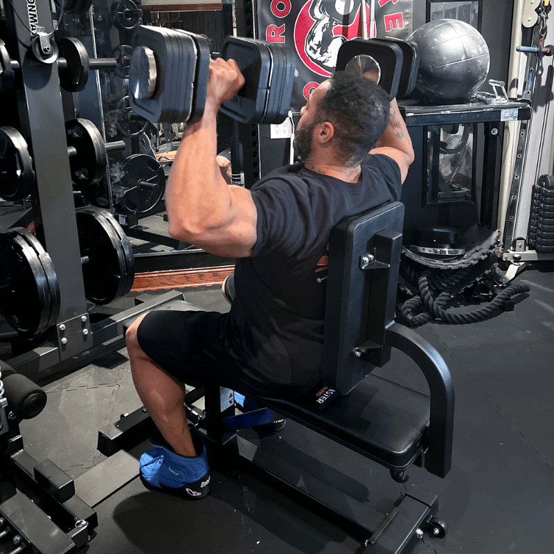 Seated Press Pad Attachment For Super Bench / Pro — rear view