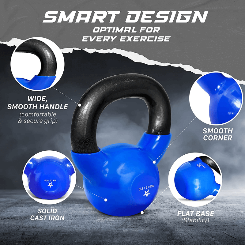 Vendor-Unknown Vinyl Dipped Kettlebells — detail view